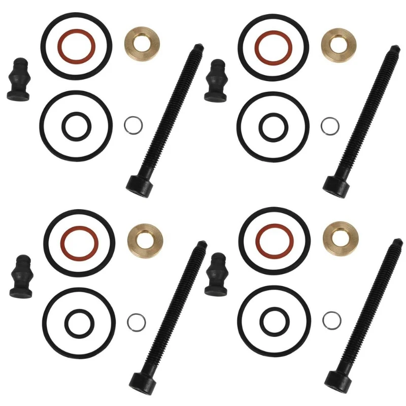 

4 комплекта уплотнений сопла насоса, расширительные винты для VW AUDI 1,9 2,0 TDI 1417010997, уплотнительная прокладка впрыска топлива, уплотнительное кольцо, ремонтный комплект