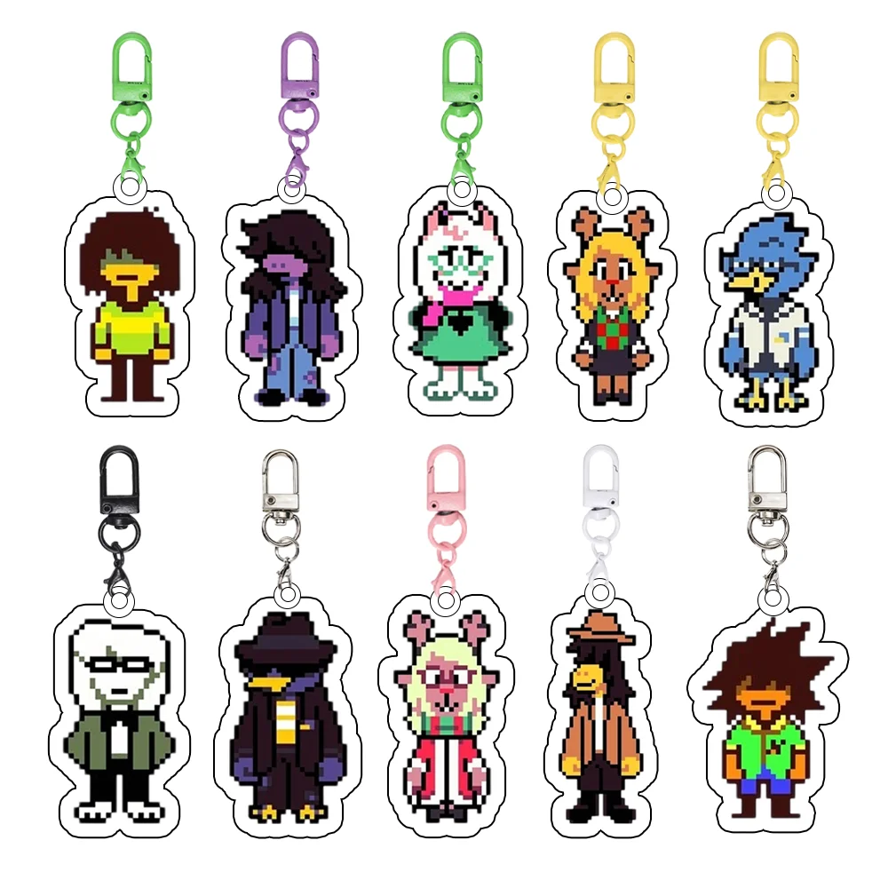 Фото Акриловый брелок-подвеска для рюкзака по игре Deltarune с персонажами Крис, Сьюзи, Ралсей, Ноэль, Холидей, Бердли – изысканное украшение, праздничный подарок №1