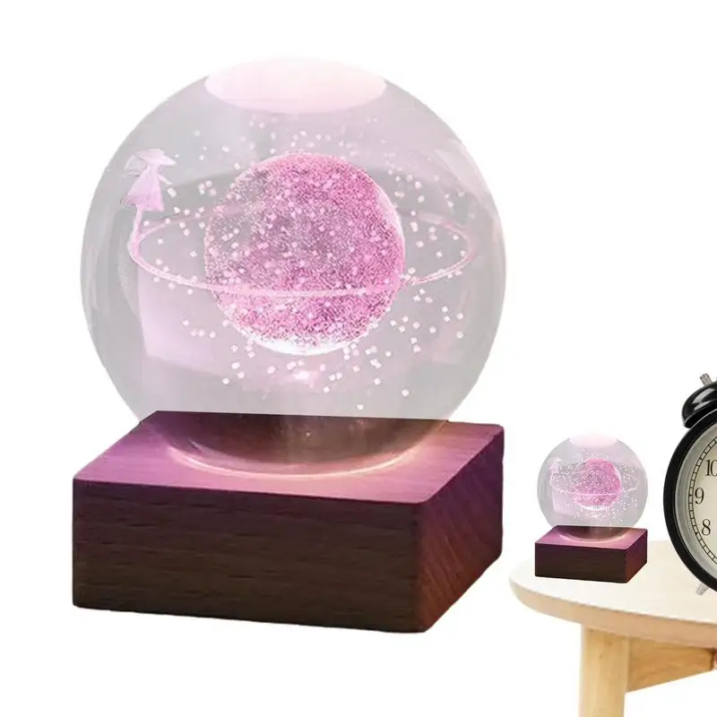 

Новый 3D хрустальный шар, ночник с USB, светодиодный ночник, хрустальный шар, настольная лампа, домашний декор, детская настольная лампа