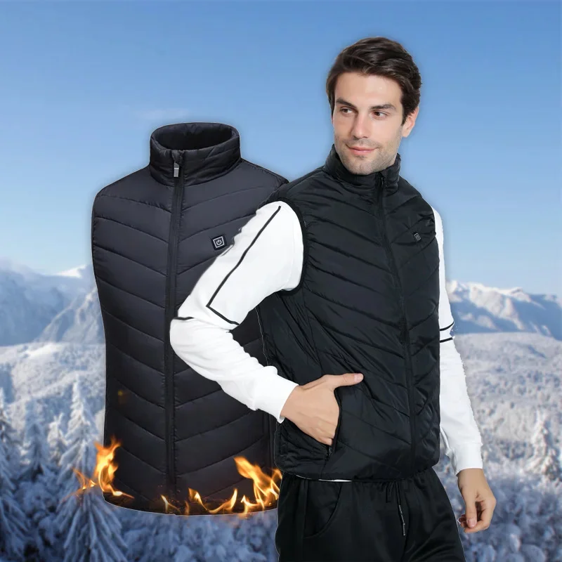 

Usb Heated Vest 2/4/8/9 Places Hiking Vests Jacket Men/Women Outdoor Clothes Winter Fishing Hunting Heating Waistcoat Veste