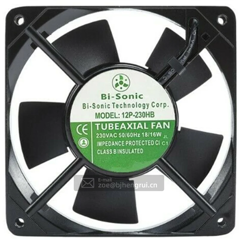 

Bi-sonic 12P-230HB 230V AC 12025 120X120X25mm 12cm 18W 2200RPM 55CFM Cabinet Power Supply Axial Flow Cooling Fan