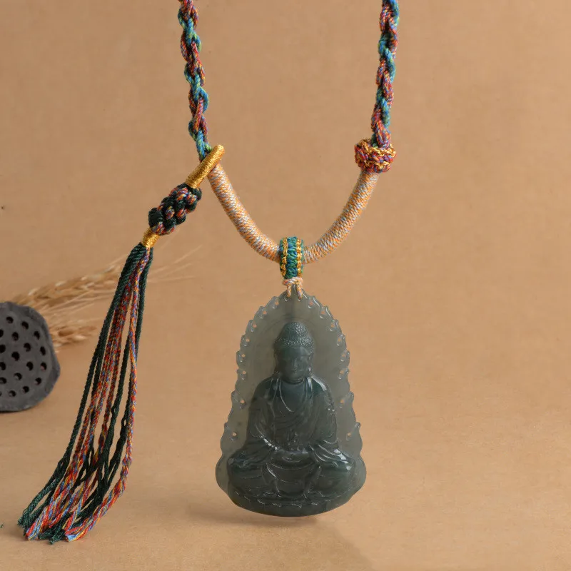 Женское ожерелье с подвеской из хлопчатобумажной нитки ювелирное изделие ручной