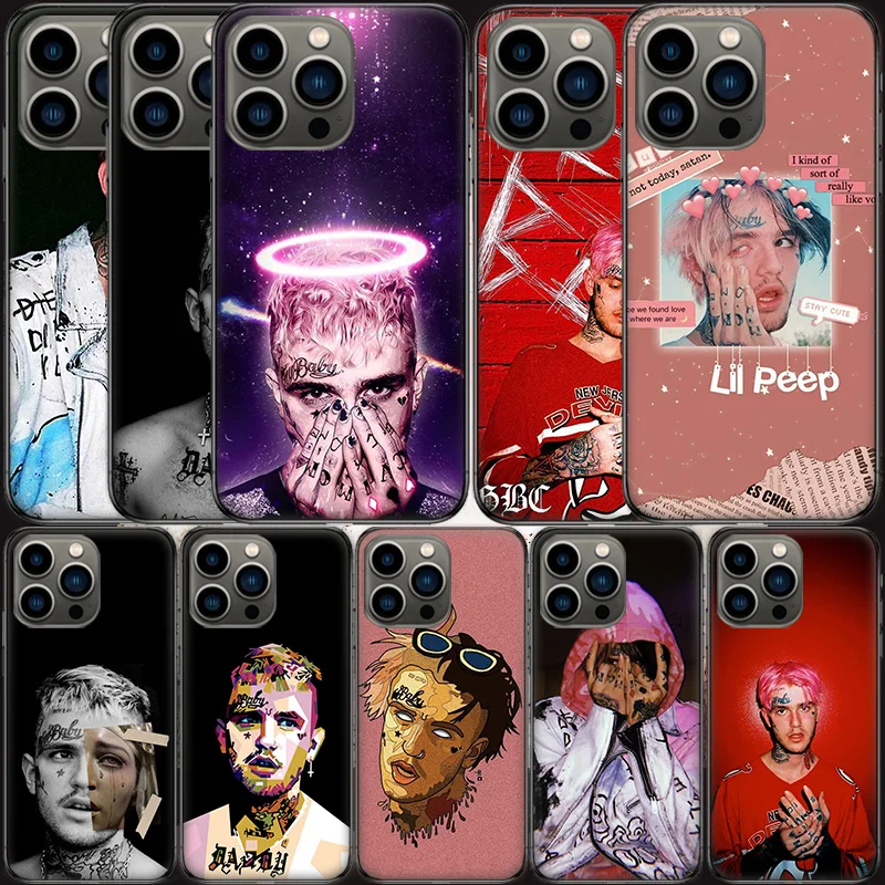 

Lil Peep Lil Bo Peep black Phone Case For Apple Iphone 13 12 Mini 11 14 Pro Max Cover SE 2020 X XS XR 8 7 6 6S Plus 5 5S Shell
