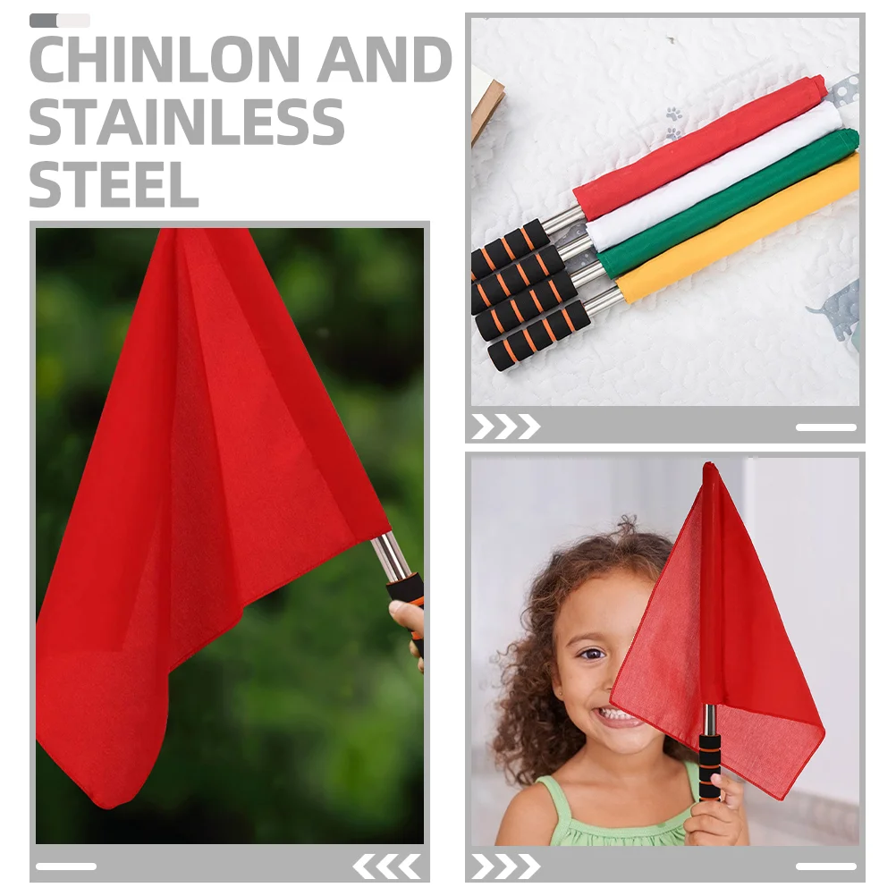 Флаг рефери с ручной волной гонки размахивающие проводящие флаги для сигнала