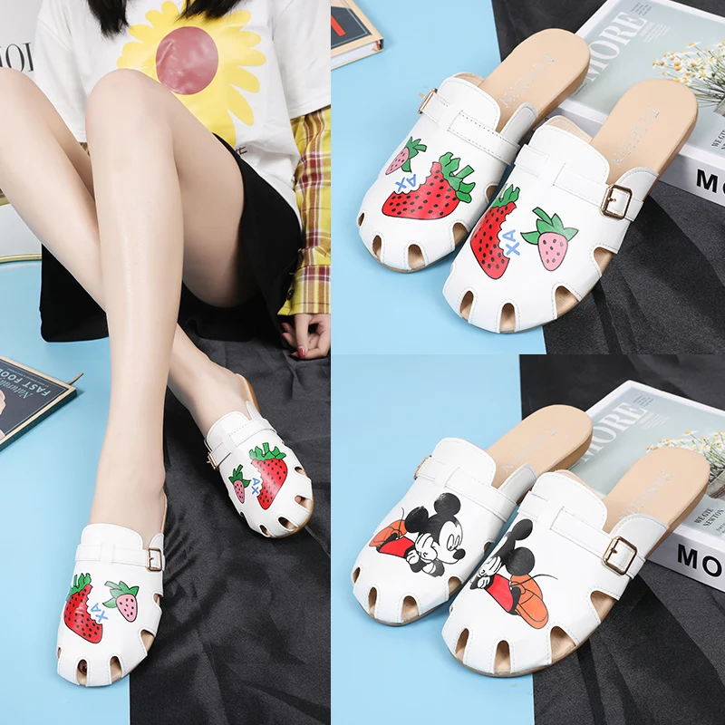 

Cartoon Wedge Slippers 2022 Classic Fashion Cute Ladies Outer Wear Slippers Student Girl Sandals mules shoe women summer slipper