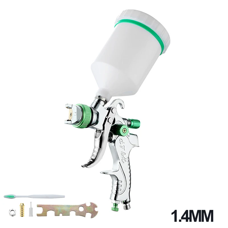 

HVLP Gravity Feed Air Spray Gun 600CC Cup Paint Sprayer with 3 Nozzles Size 1.4mm 1.7mm 2.0mm Pro Painting Tool for Car Primer