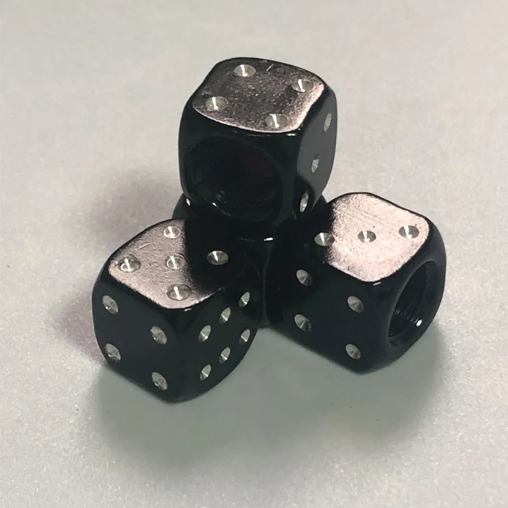 

Колпачки для штока клапана шин в стиле Dice, автомобильные колпачки для сосков, чехлы для штоков, воздушный клапан для шин, пылезащитные колпачки для колес для автомобилей, мотоциклов, велосипедов