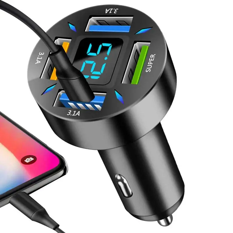 

Автомобильное зарядное устройство USB C, 66 Вт, 4 порта