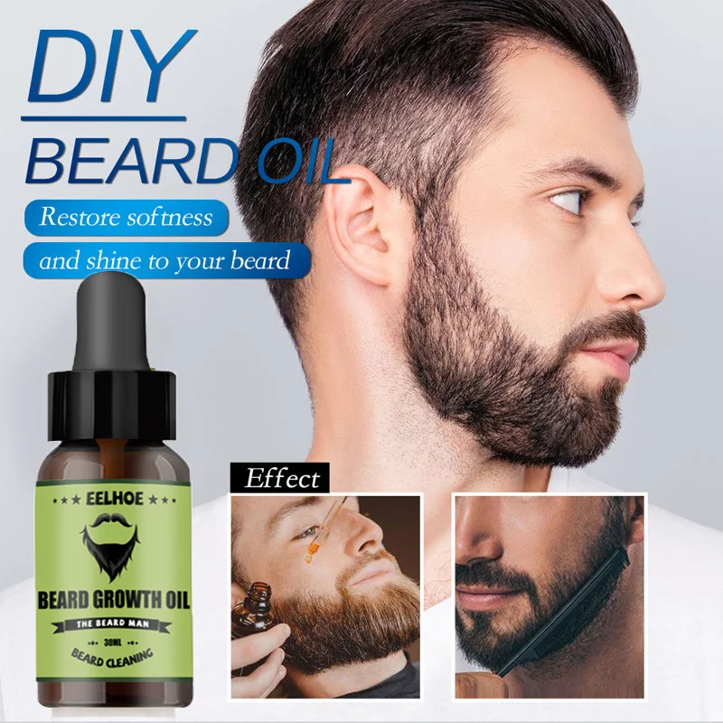 

Beard Growth Oil Anti Hair Loss Essential Oils DIY Fast Beard Grow Enhancer Thicker Nourishing Shine Beard Skin Care Products