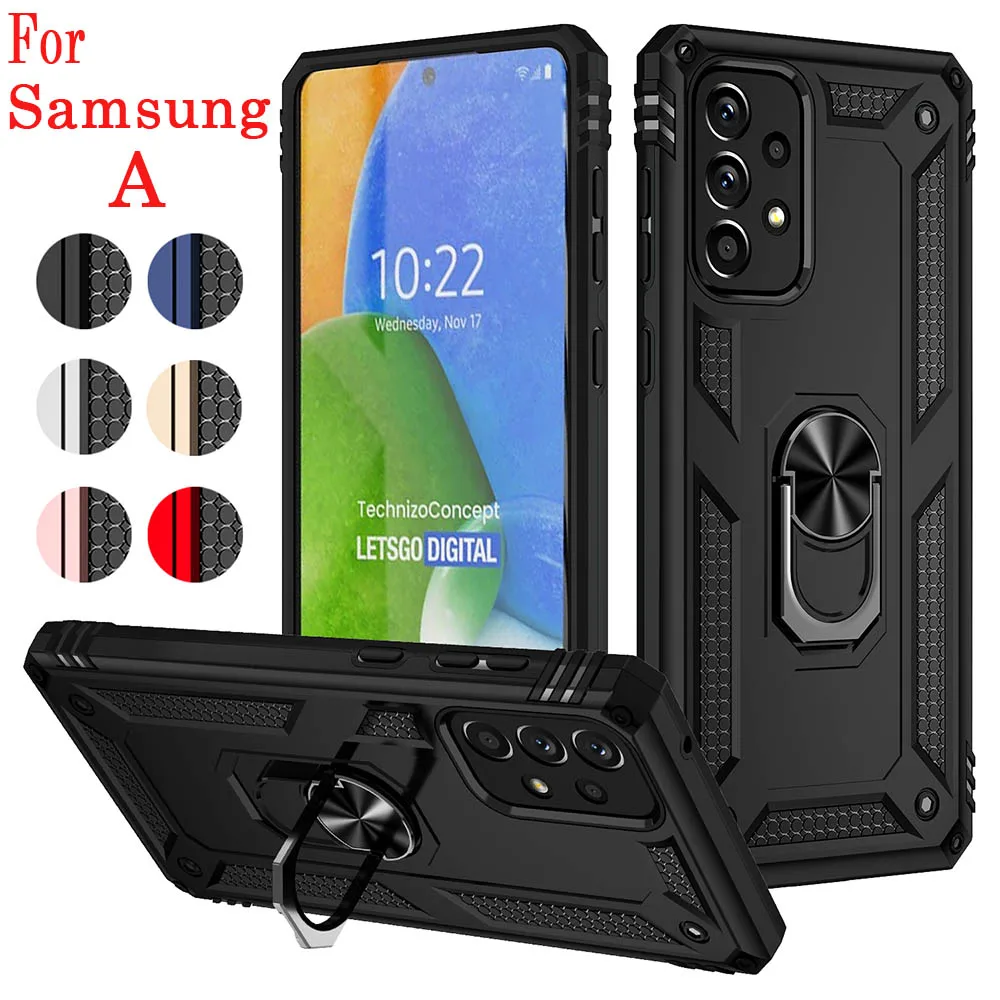 

Case for Samsung A73 A53 5G A33 A23 A13 A52s A52 A32 A22 A12 Magnetic Ring Armor Cover Galaxy A71 A51 A10e A20 A50 A70 A81 A91