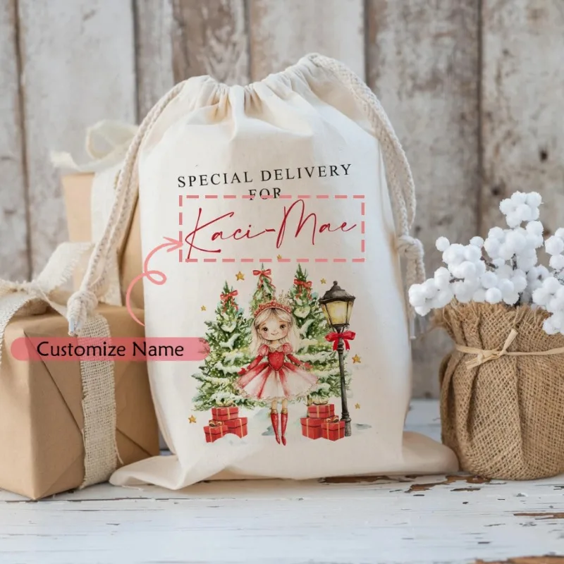 

Персонализированный рождественский мешок HGDTFF