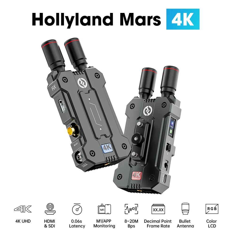 Hollyland Mars 4K официальная Беспроводная система передачи видео SDI HDMI 4Kp3 0/1080p60 450ft диапазон задержки 0,06 s для фотографии