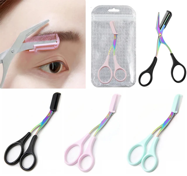 

Eyebrow Trimmer Scissor with Comb Facial Hair Removal Grooming Shaping Shaver Brow Razor Women Beauty Makeup Accessories
