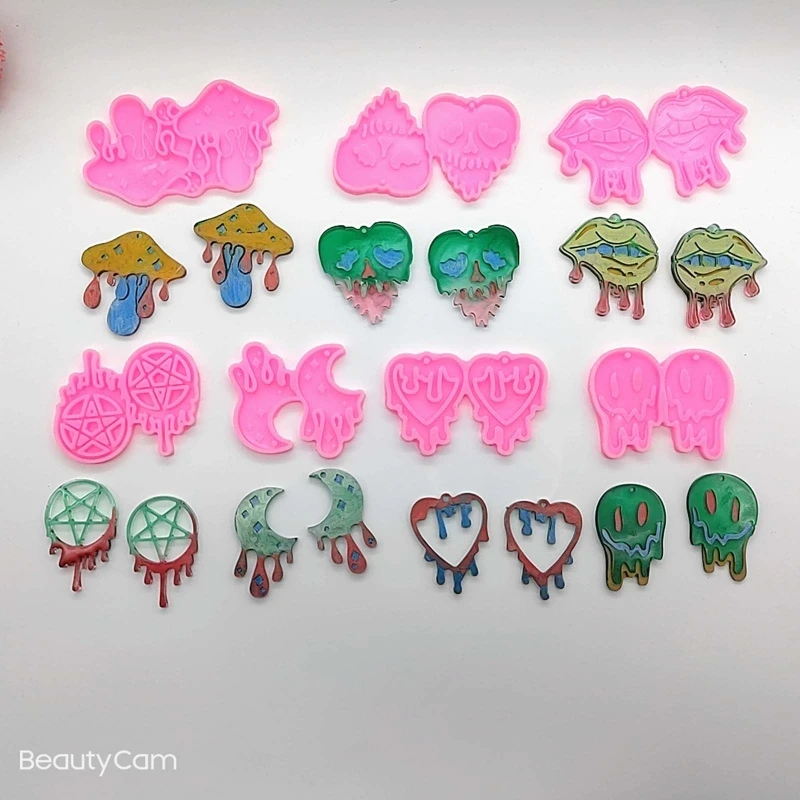 

7 шт./набор, формы для сережек и колец