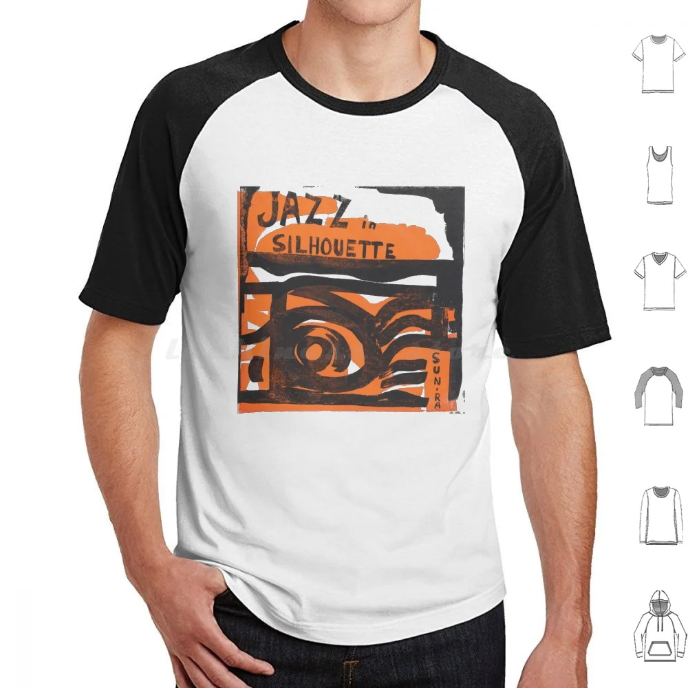 Silhouette T Shirt Cotton Men Women Diy Print Silhouette Jazz Sun Ra Sunra Music Album Vinyl Record Artist Band