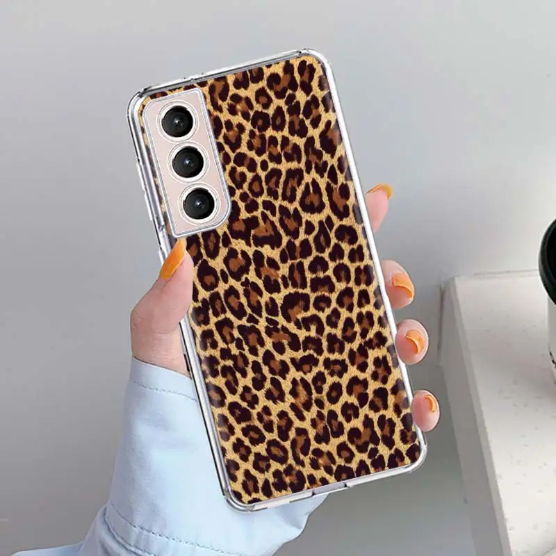 Чехол для телефона с леопардовым принтом чехол Samsung Galaxy S22 S21 Ultra 5G S20 FE S8 S9 S10 Plus S10e S7