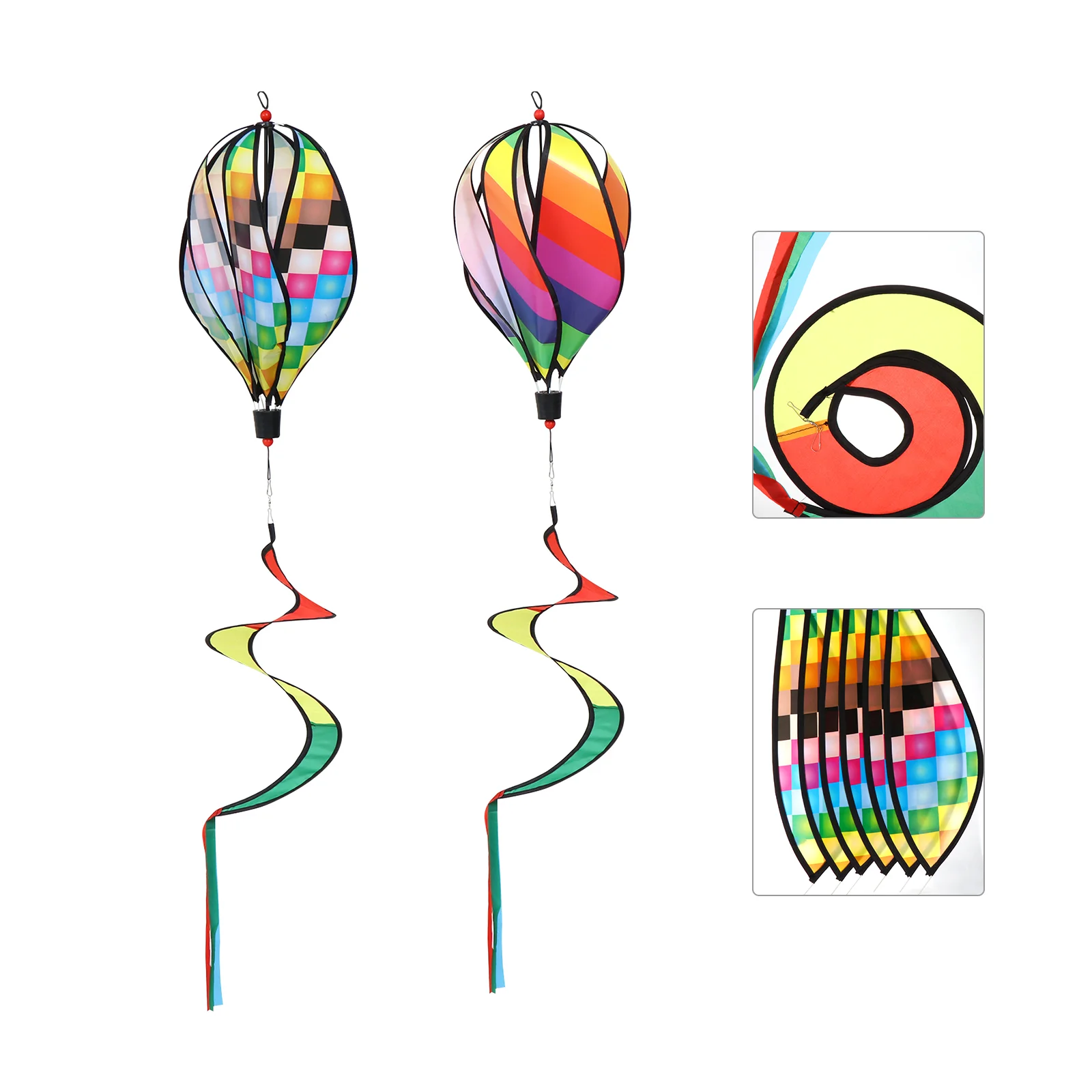 

2 Pcs Cloth Wind Spinners Creative Hanging Decorations Stylish Outdoor Ornaments