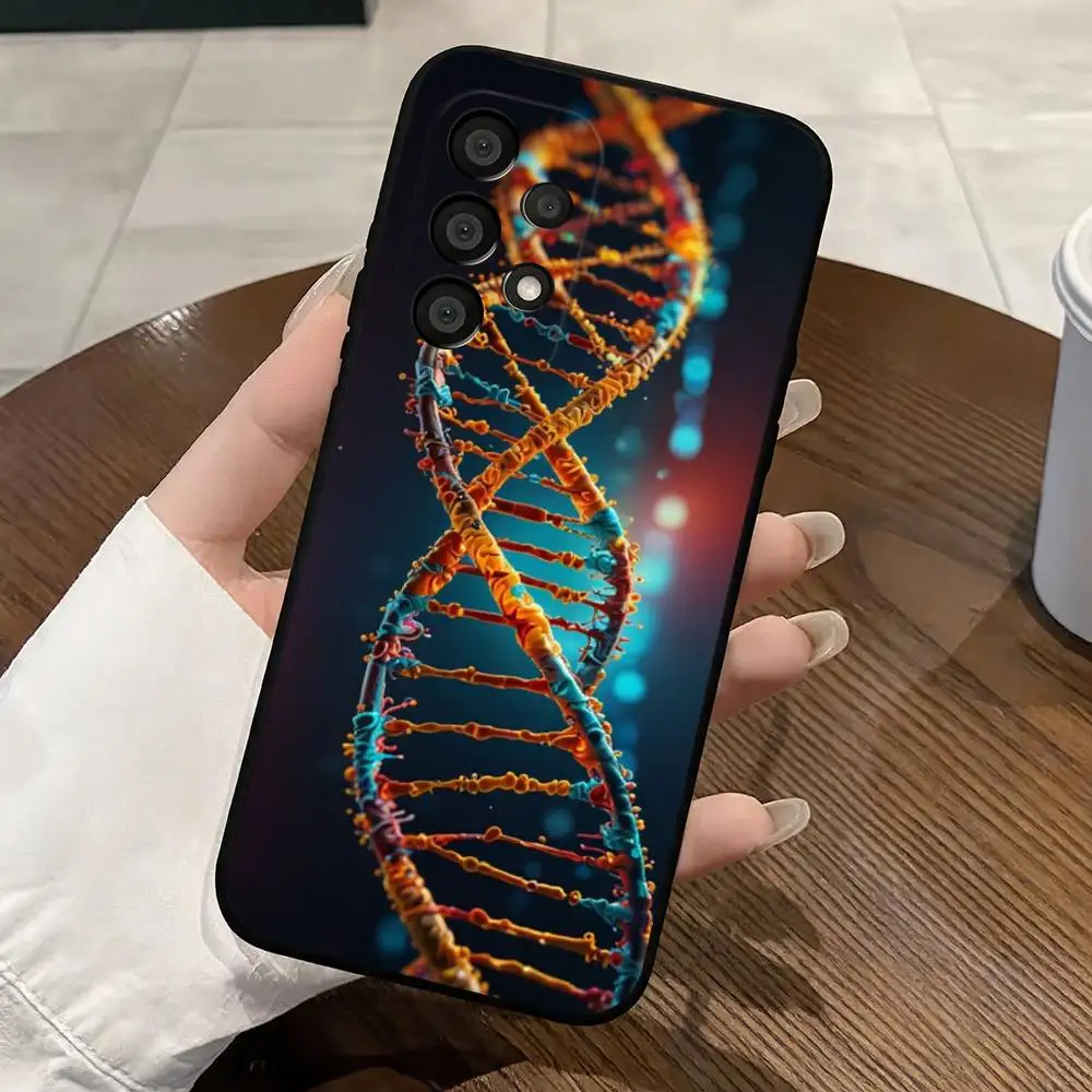 Фото Чехол для телефона с дизайном двойной спирали ДНК для Samsung Galaxy S25 S24 S23 S22 S21 S20 S10 S10E Ultra Plus FE Note 20 Ultra, черный №4