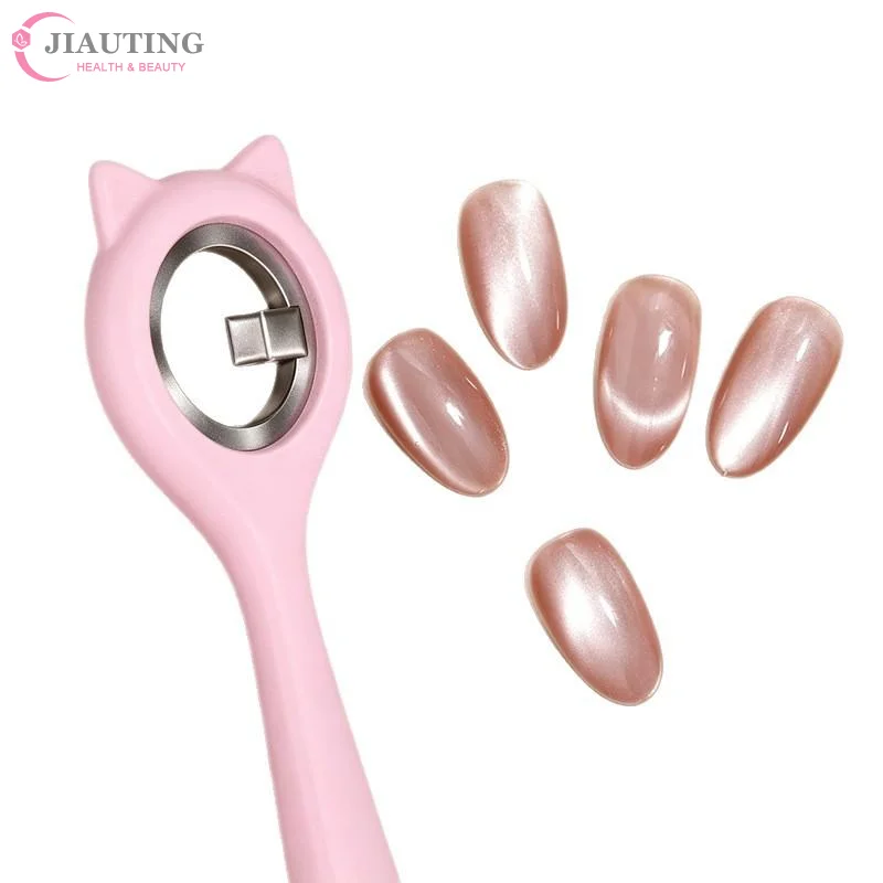 Фото Магнитное кольцо для маникюра 3-Second Hollow Cat Eye с мощным магнитом и ручкой, эффект черной дыры, для начинающих мастеров магнитного нейл-арта №3