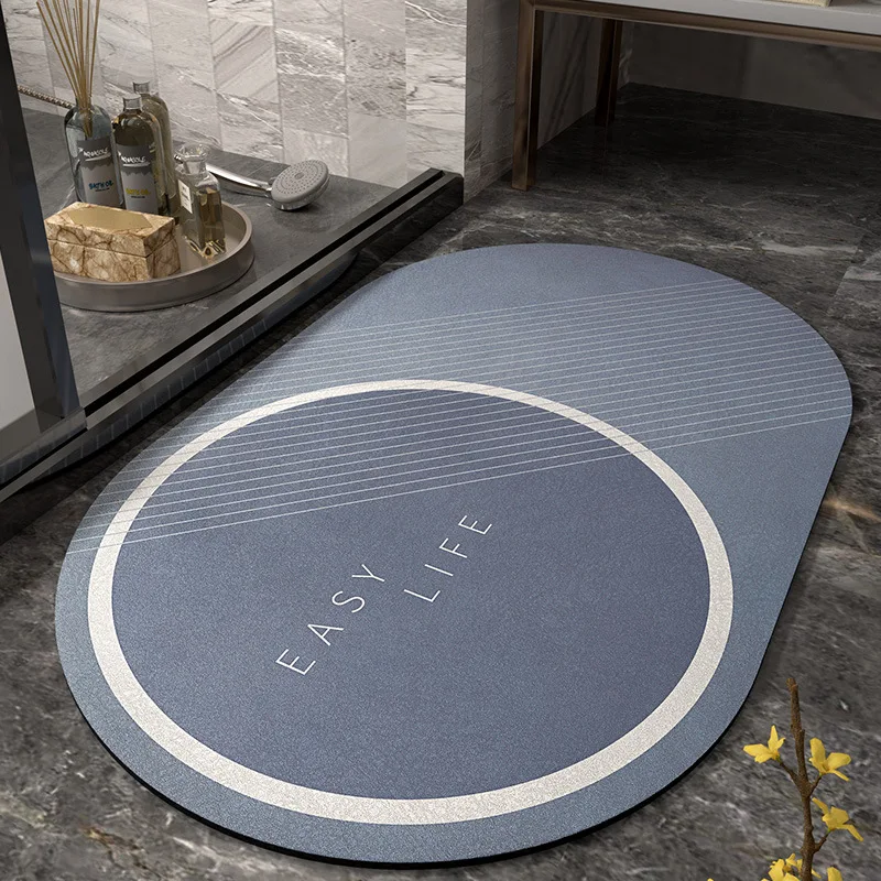 

Bathroom Doormats Modern Style Rug Simple Household Non-slip Absorbent Carpet Washable Polyester Mat