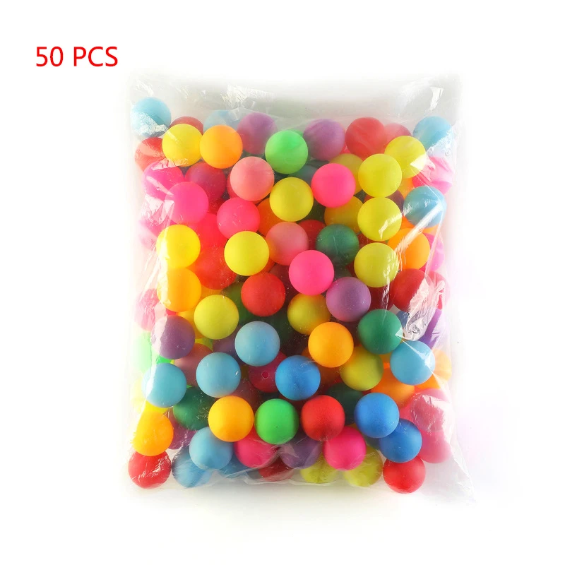 

50 pcs /Pack Colorful Ping Pong Balls 40MM Entertainment Table Tennis Balls For Game Frosted