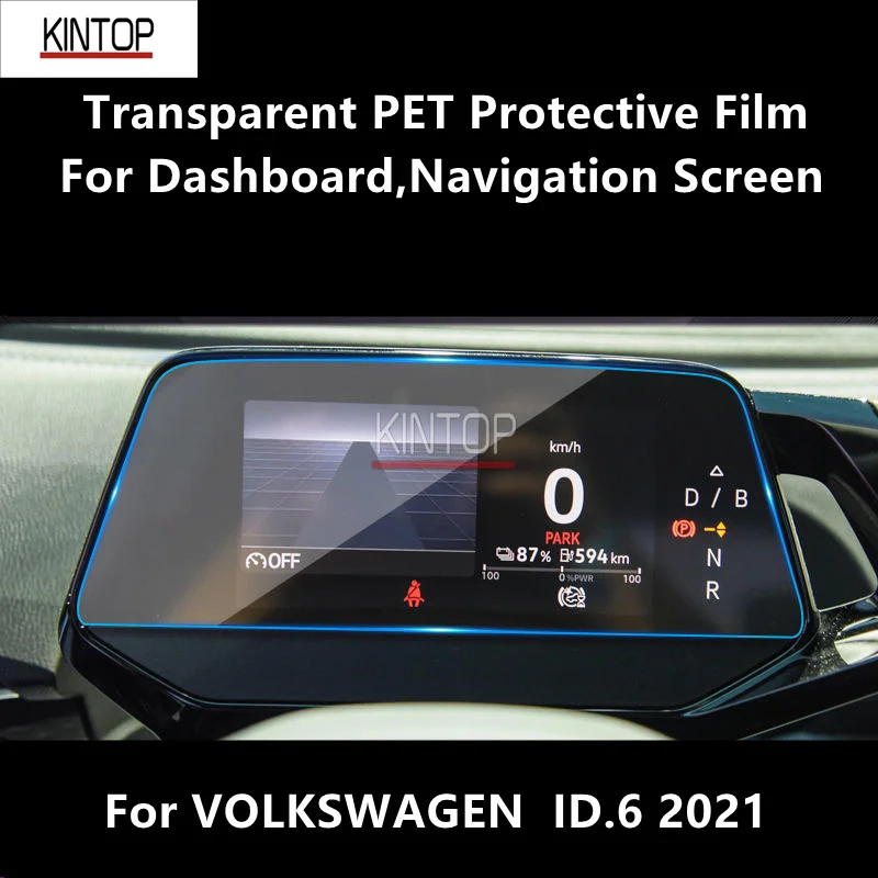 

For VOLKSWAGEN id.6 2021 Dashboard,Navigation Screen Transparent PET Protective Film Anti-scratch Repair Film Accessorie Refit