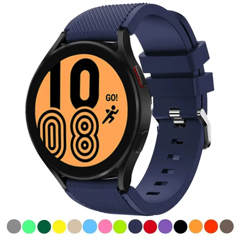 Фото Силиконовый ремешок для Samsung Galaxy watch 7 6 44 мм 40 мм 5 pro active 2 Gear s3 20 мм 22 мм Ремешок correa браслет Huawei watch GT/2/3 №1