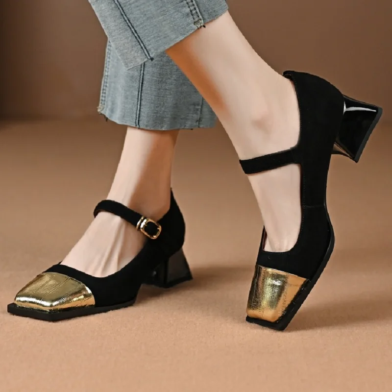 Туфли женские из натуральной кожи на каблуке Размеры 33-40