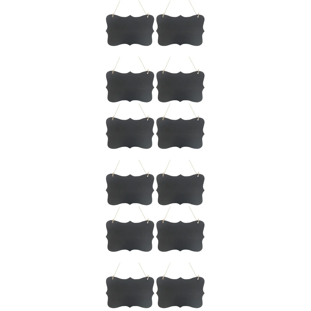

Деревянные маленькие доски для сообщений, 12 шт., декоративные черные доски для записей, 23x16 см