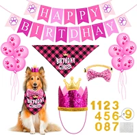 dog birthday party supplies dog birthday bandana girls cute dog birthday party numbers hats bow claw balloons dog birthday banne