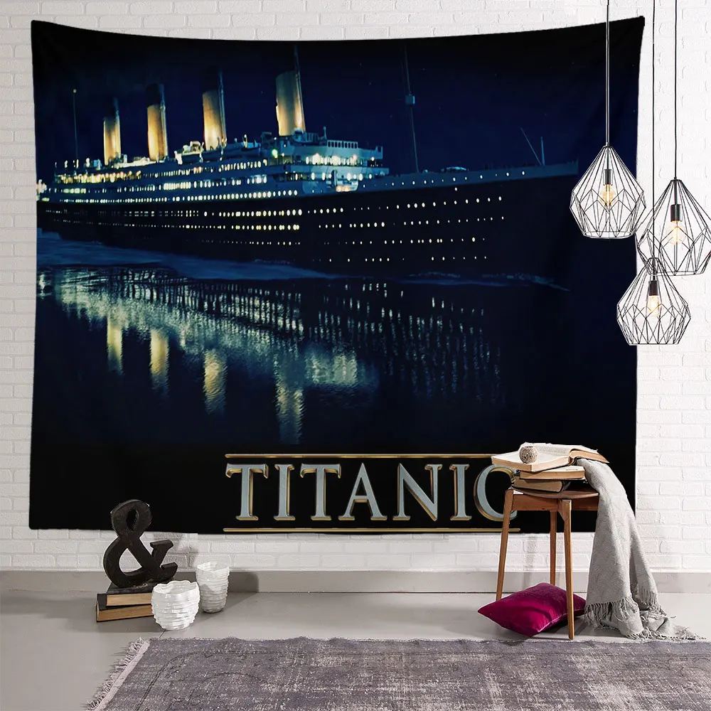 

Custom Titanic Tapestry Home Living Room Decor Wall Party Aesthetic Hanging Tapestries Blanket for Bedroom 1-12-1-26