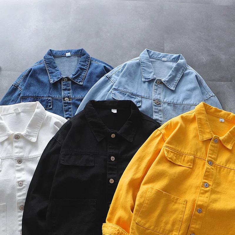 

Куртка женская джинсовая однобортная с отложным воротником, уличная одежда, свободная повседневная верхняя одежда, большие размеры, весна-...