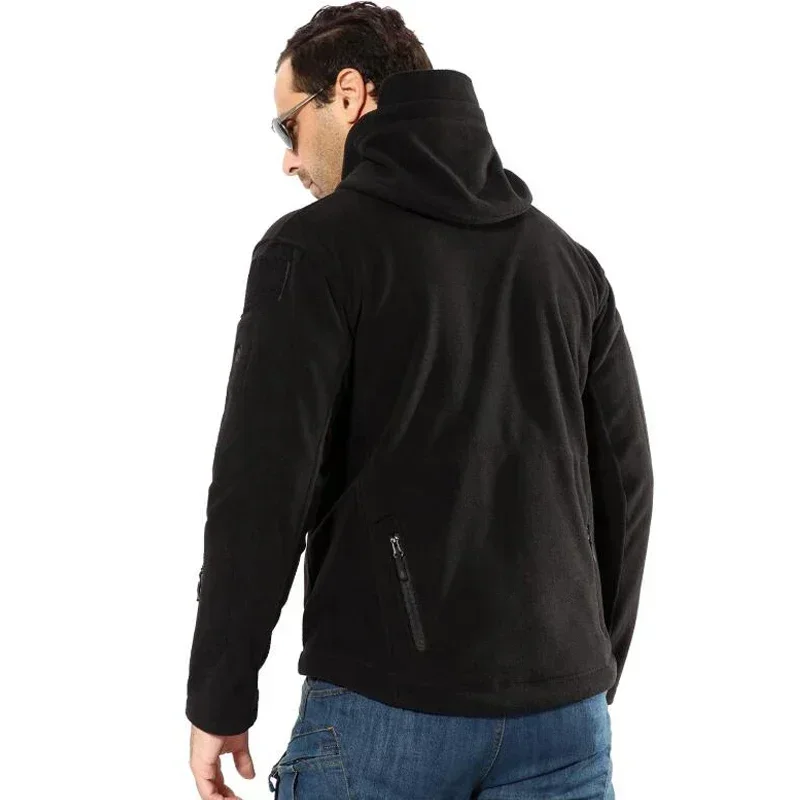 Мужская тактическая уличная куртка из мягкой кожи акулы с теплой внутренней