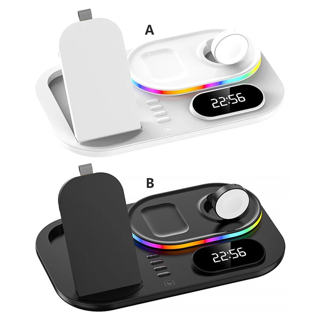 

Беспроводное зарядное устройство Type-c для телефона, домашние настольные часы, нескользящая док-станция для быстрой зарядки, Замена для iPhone 13...