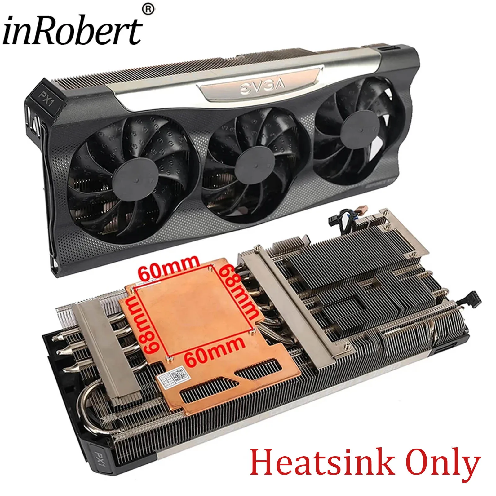 Радиатор видеокарты для EVGA GeForce RTX 3070 3070Ti 3080 3080Ti 3090 3090Ti FTW BLACK GAMING PLA09215S12H Сменный