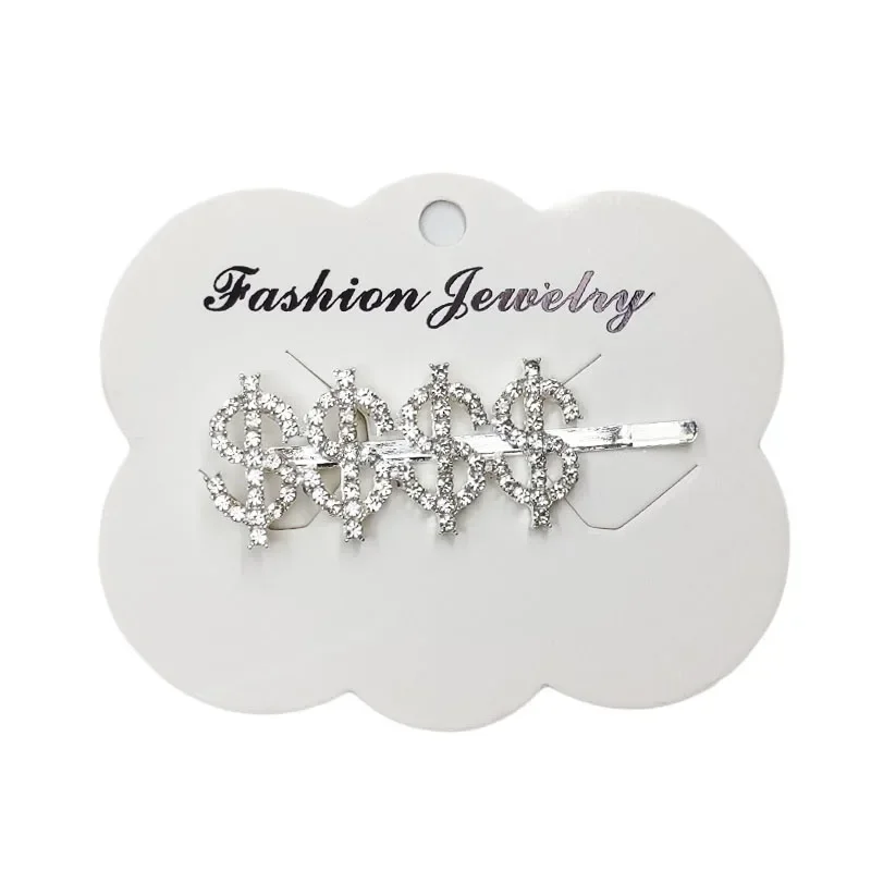 Заколки для волос с надписью QUEEN женские серебристые шпильки со стразами