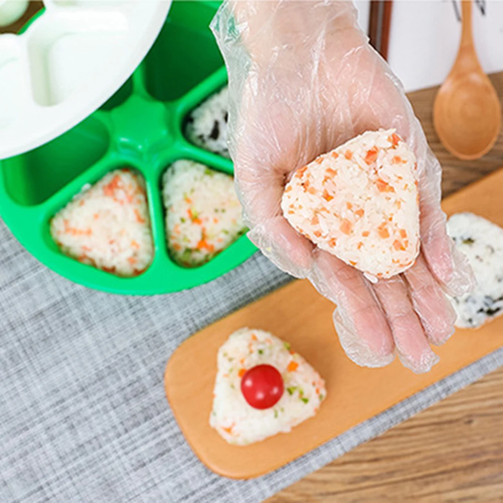 

6 отверстий DIY треугольный рисовый шар Bento Box японская форма для суши с кухонным инструментом для приготовления бенто