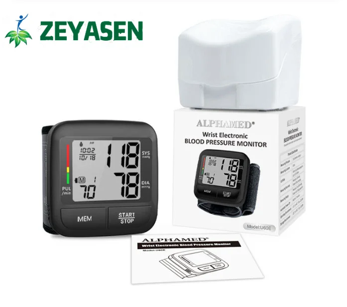 

Russian digital upper arm tonometer medical blood pressure monitor tensiometer cuff adult heart rate sphygmomanometer