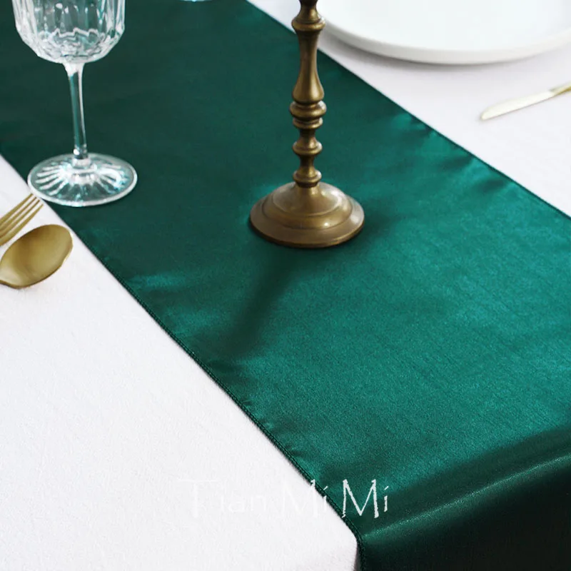 Атласная настольная дорожка Свадебная вечеринка Рождество День рождения