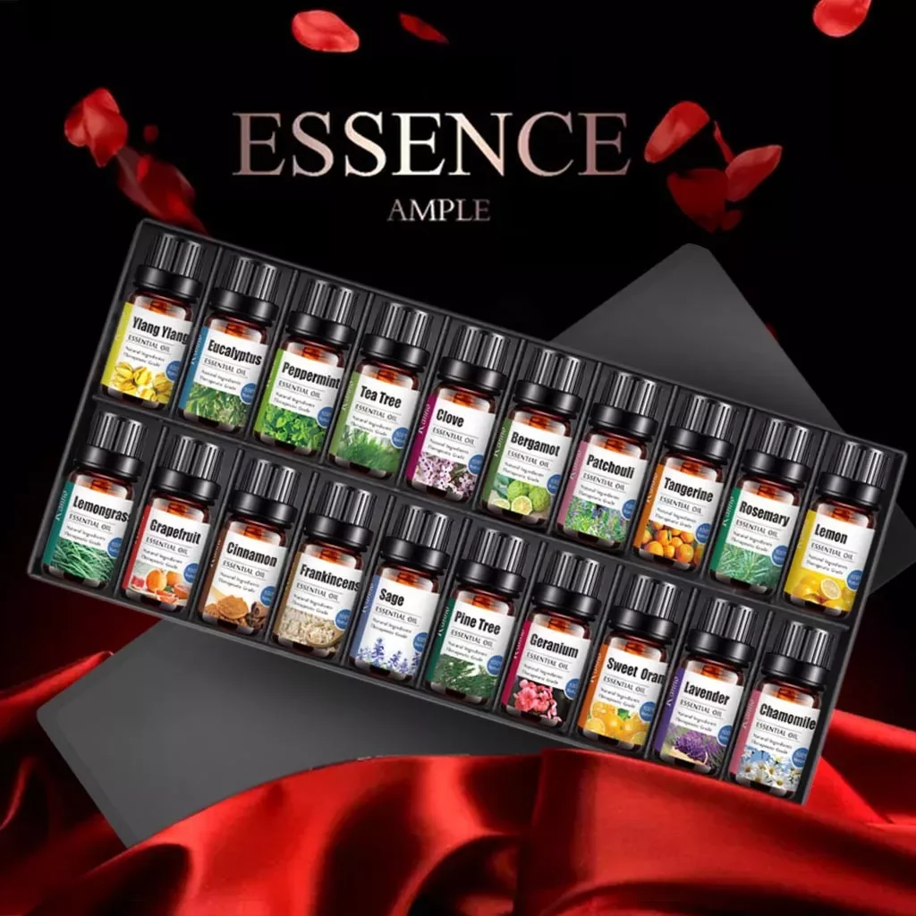 

NEW2023 Pure Essential Oils For Humidifiers 20pcs Gift Set Natural Plant Aroma Essential Oil Diffuser Vanilla Mint Rose Tea Tree