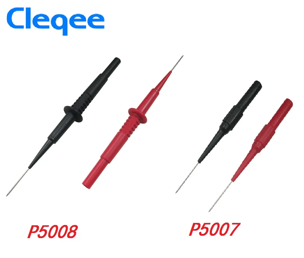 

NEW Cleqee P5007 P5008 p5009 2pcs Insulation Piercing Needle Non-destructive Multimeter Test Probes Red/Black