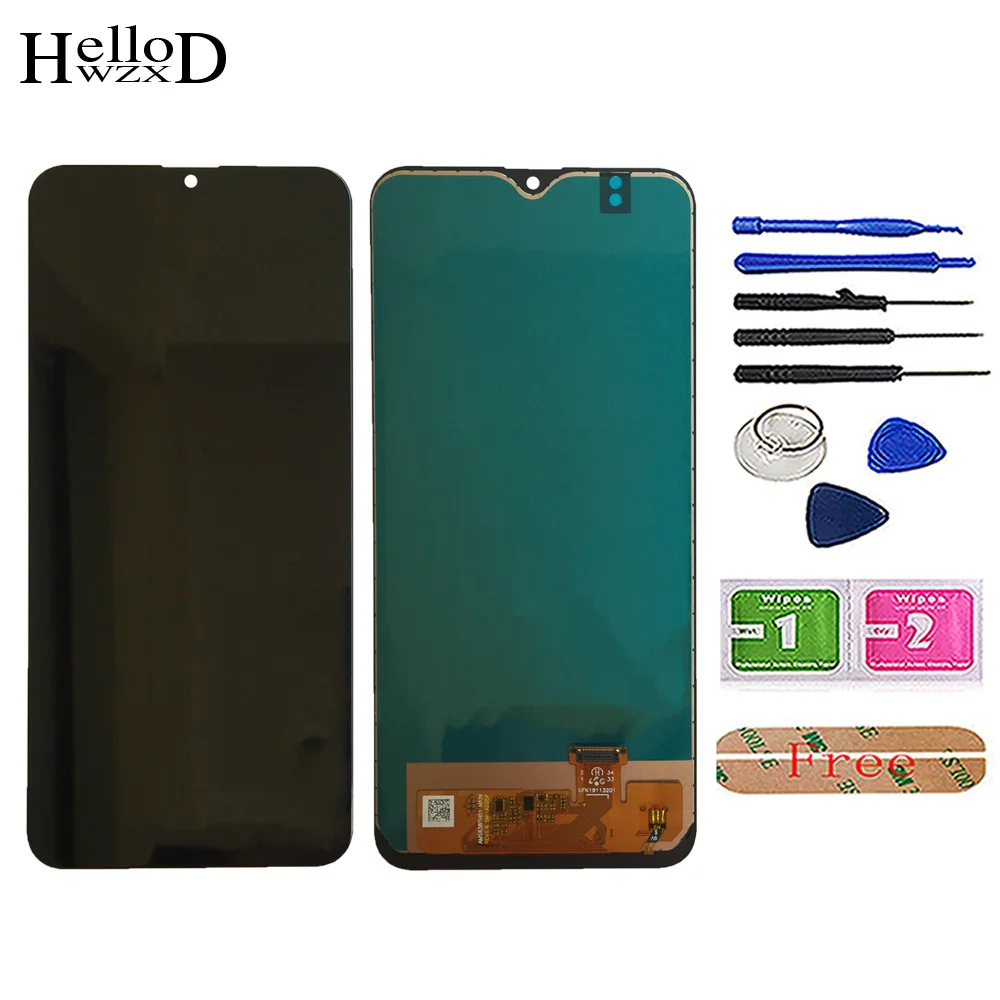 TFT Mobile LCD Display For Samsung A20 A205 A205F LCD Display With Touch Screen Digitizer Sensor Assembly Panel With Frame Tools