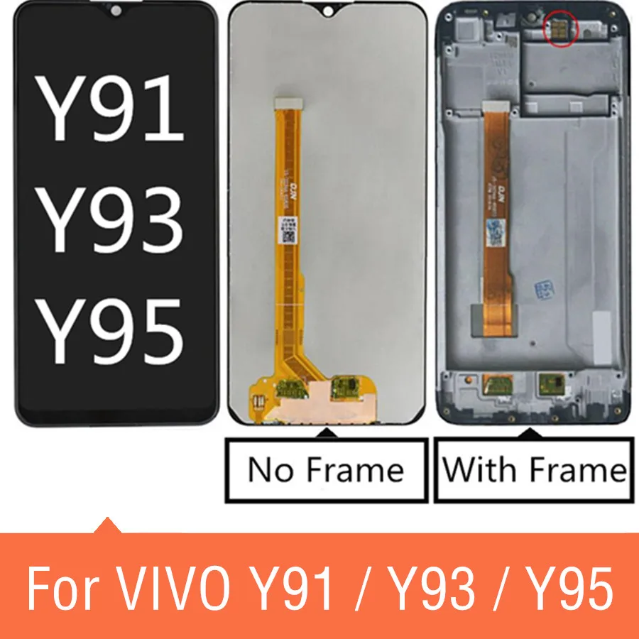 ЖК-дисплей для VIVO Y93 Y93A, ЖК-дисплей, сенсорный экран с рамкой в сборе, запасные части для VIVO Y91 Y95 LCD