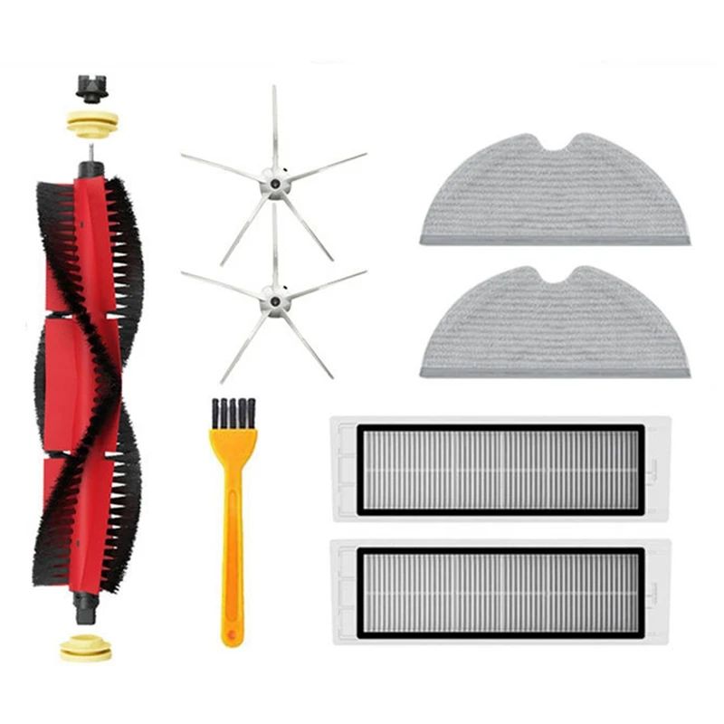 

For Xiaomi Roborock S5 S6 Max Pure E4 E5 T6 Hepa Filter Vacuum Cleaner Accessories Main Side Brush Mop Cloth Spare Parts Plastic