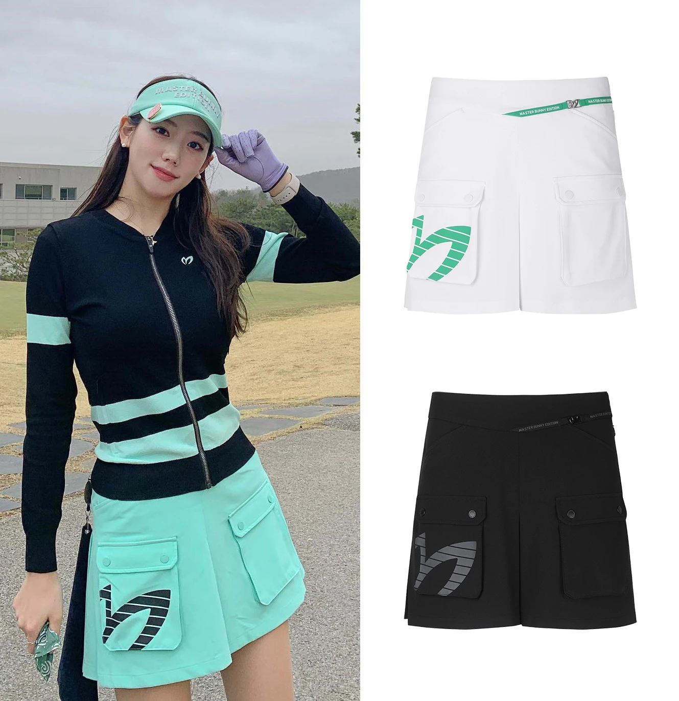 

Ladies golf skirts 2023 Autumn New Pleated skirt big pocket design fashion sports skorts golf clothes WOMEN'S W823037