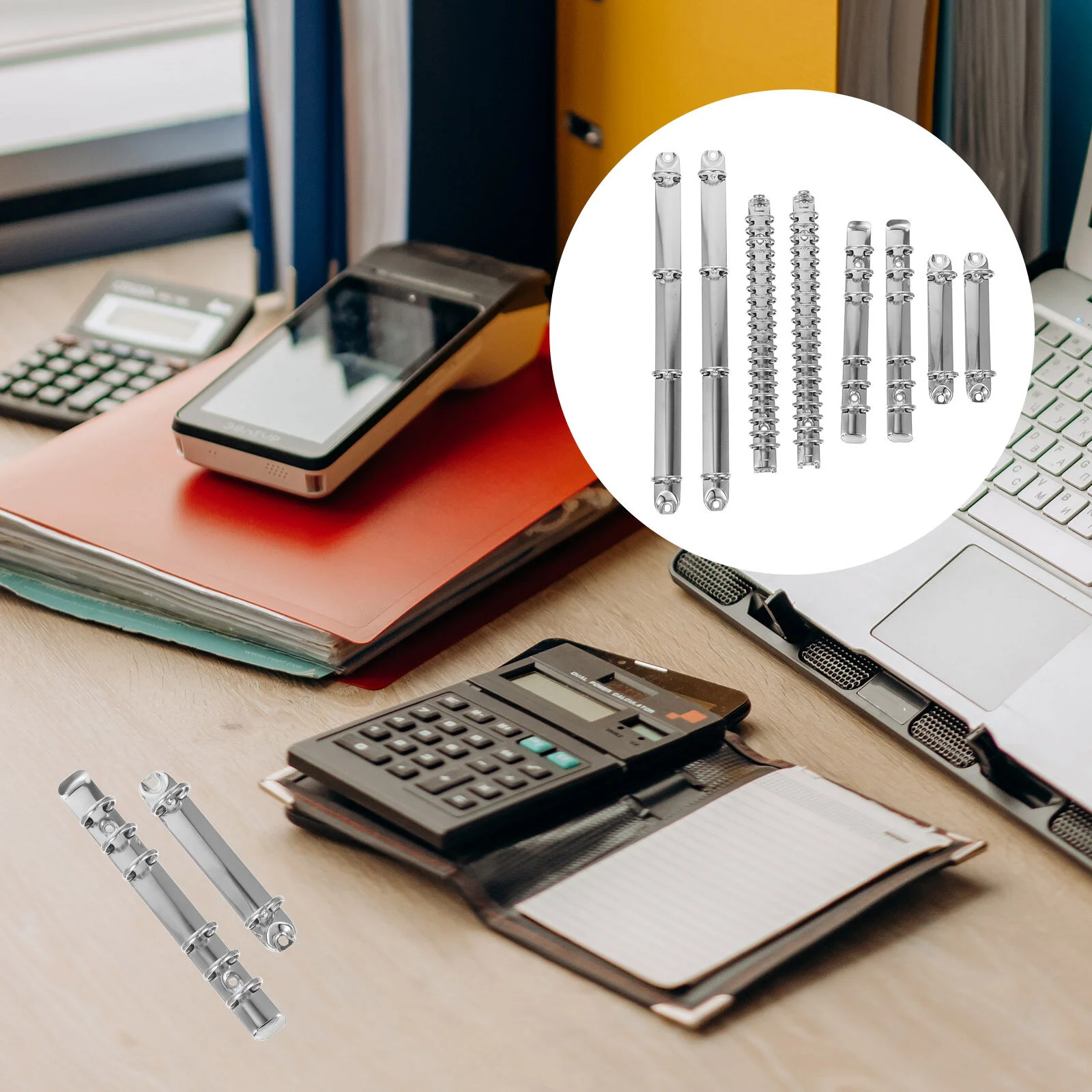 

Notebook Clip Metal Adhesive Paper Mechanism Binder Binders Section Segmented Photo Album Punch Mechanisms