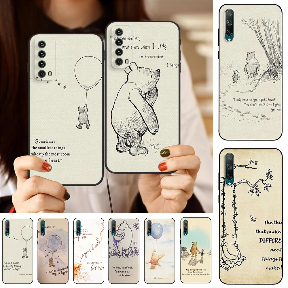 

Winnie the Poohs Quotes Silicone Case for Honor X7 8X Max 9 9A 10 20 30 50 Lite 50 60 70 80 SE Pro 10i 20i 20e Back Cover