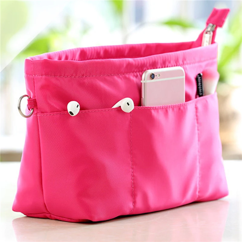 

Bag In Bag Organizer Handbag Purse Insert Organizer Large Capacity Nylon Cosmetic Bag Portable Finishing Bag Inside Bag