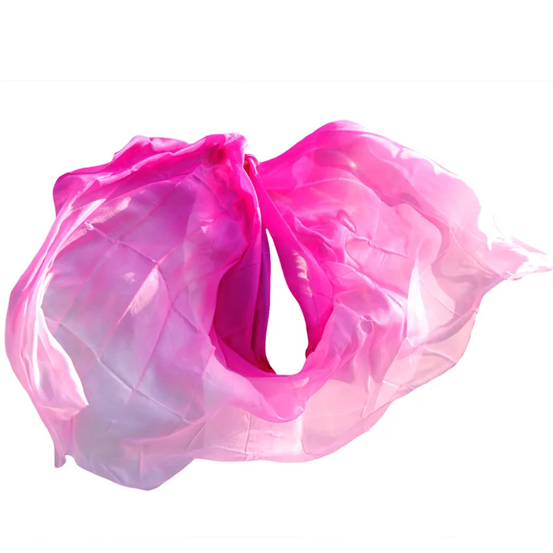 Шелковая Фата для танца живота с градиентом 100% натуральный шелк