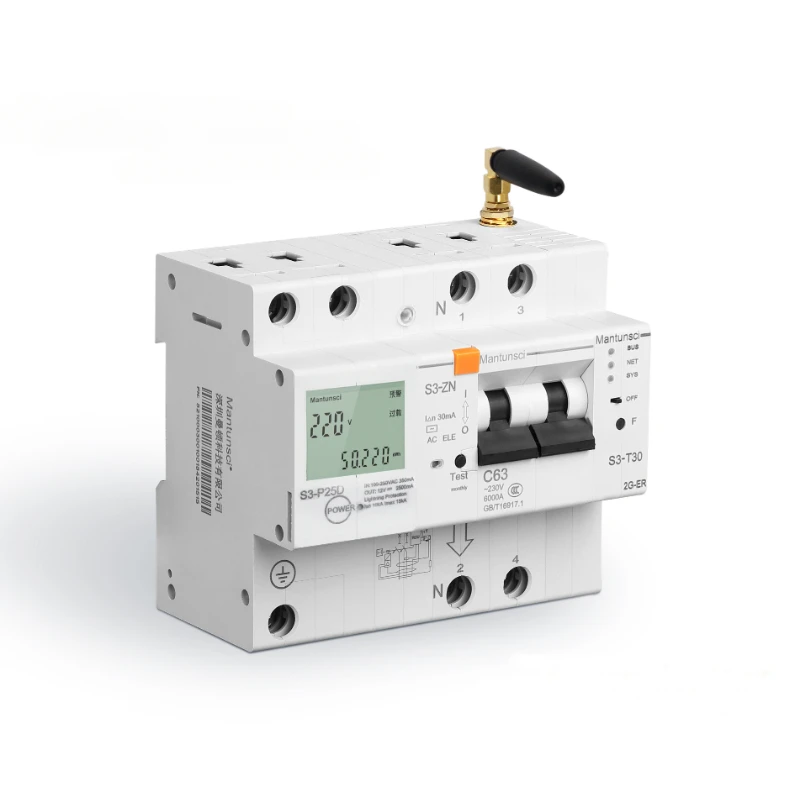 

Matis MTS3 prepaid energy meter circuit breaker with timer smart wifi circuit breaker